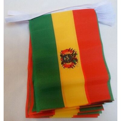 Guirlande de drapeaux de Bolivie - 6M, 20 drapeaux, 21x15cm - Publicité Guirlande de drapeaux de Bolivie - 6M, 20 drapeaux, 21x15cm - Publicité