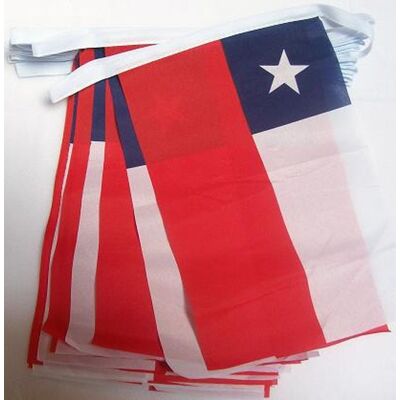 Ghirlande de Drapeaux Chilien - 6M Polyester, 20 Drapeaux - Publicité Ghirlande de Drapeaux Chilien - 6M Polyester, 20 Drapeaux - Publicité
