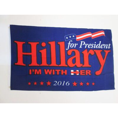 Az Flag Hillary Clinton 150x90cm - Drapeau Démocrates - Publicité Az Flag Hillary Clinton 150x90cm - Drapeau Démocrates - Publicité