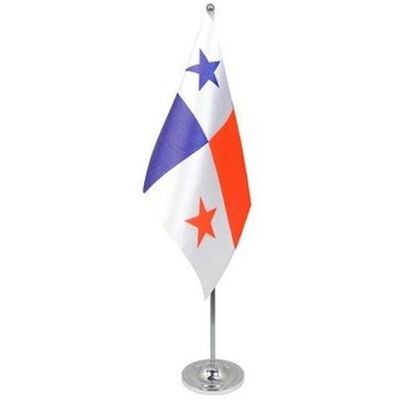 Az Flag Drapeau De Table Prestige Panama 22x15cm En Satin - Grand Drapeaux De Bureau Pan - Publicité Az Flag Drapeau De Table Prestige Panama 22x15cm En Satin - Grand Drapeaux De Bureau Pan - Publicité