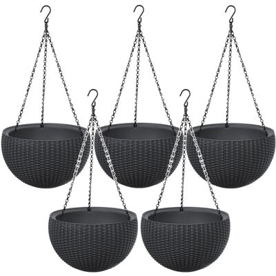 Keter Hanging Sphere Planter Anthracite Lot De 5 - Publicité Keter Hanging Sphere Planter Anthracite Lot De 5 - Publicité