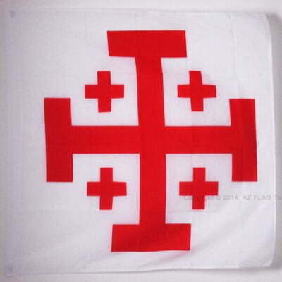 Drapeau Croix Saint-Sí?Pulcre De Jí?Rusalem - Drapeau - Publicité Drapeau Croix Saint-Sí?Pulcre De Jí?Rusalem - Drapeau - Publicité