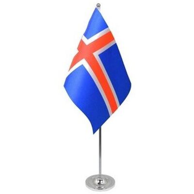 Az Flag Drapeau De Table Prestige Islande 22x15cm En Satin - Grand Drapeaux De Bureau Is - Publicité Az Flag Drapeau De Table Prestige Islande 22x15cm En Satin - Grand Drapeaux De Bureau Is - Publicité