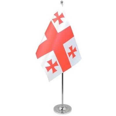 Az Flag Drapeau De Table Prestige Géorgie 22x15cm En Satin - Grand Drapeaux De Bureau Gé - Publicité Az Flag Drapeau De Table Prestige Géorgie 22x15cm En Satin - Grand Drapeaux De Bureau Gé - Publicité