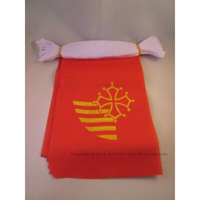 Guirlande de drapeaux Az Flag Languedoc-Roussillon - 6M, 20 drapeaux, 21x15cm - Publicité Guirlande de drapeaux Az Flag Languedoc-Roussillon - 6M, 20 drapeaux, 21x15cm - Publicité