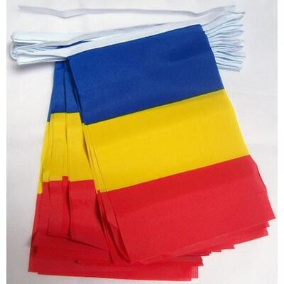 AZ FLAG Bannière Drapeau Roumanie - 6m 20 Drapeaux - 15x21cm - Publicité AZ FLAG Bannière Drapeau Roumanie - 6m 20 Drapeaux - 15x21cm - Publicité