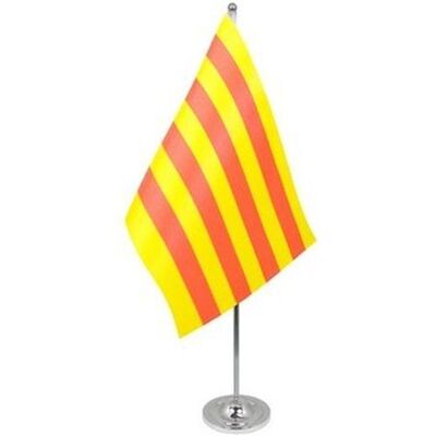 Az Flag Drapeau De Table Prestige Catalogne 22x15cm En Satin - Grand Drapeaux De Bureau - Publicité Az Flag Drapeau De Table Prestige Catalogne 22x15cm En Satin - Grand Drapeaux De Bureau - Publicité