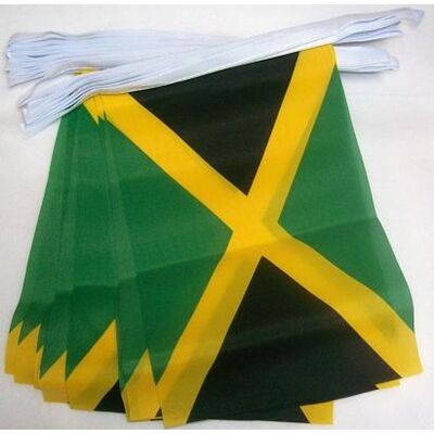 Guirlande de drapeaux de Jamaïque - 6m, 20 drapeaux - Polyester - Publicité Guirlande de drapeaux de Jamaïque - 6m, 20 drapeaux - Polyester - Publicité