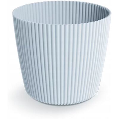 Prosperplast Pot De Fleurs Rond Rainuré Gris Clair Milly - Publicité Prosperplast Pot De Fleurs Rond Rainuré Gris Clair Milly - Publicité