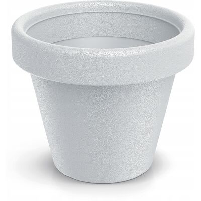 Prosperplast Pot De Fleurs En Plastique Avec Couvercle Rond, Blanc, 39 Cm Original - Publicité Prosperplast Pot De Fleurs En Plastique Avec Couvercle Rond, Blanc, 39 Cm Original - Publicité