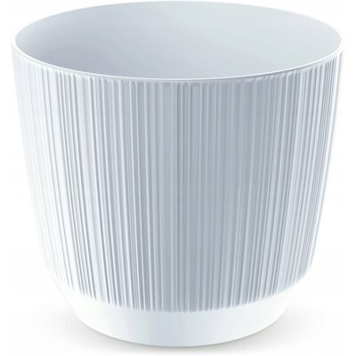 Prosperplast Pot De Fleurs Rond En Plastique Avec Couvercle Rainuré, Blanc, 10,7 Cm Ryfo - Publicité Prosperplast Pot De Fleurs Rond En Plastique Avec Couvercle Rainuré, Blanc, 10,7 Cm Ryfo - Publicité