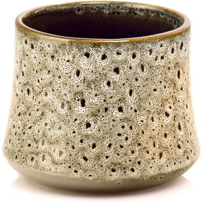 Polnix Pot De Fleurs En Céramique Brun 14 Cm - Publicité Polnix Pot De Fleurs En Céramique Brun 14 Cm - Publicité