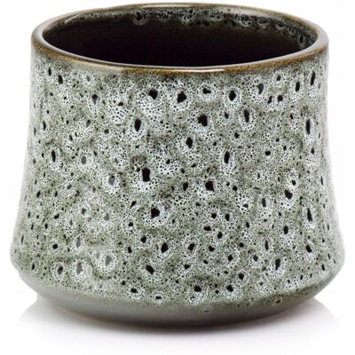Polnix Pot En Céramique Vintage Avec Couvercle, Gris - Publicité Polnix Pot En Céramique Vintage Avec Couvercle, Gris - Publicité
