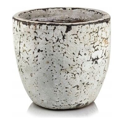 Polnix Pot De Fleurs Céramique Vintage 29 Cm Blanc Cassé - Publicité Polnix Pot De Fleurs Céramique Vintage 29 Cm Blanc Cassé - Publicité