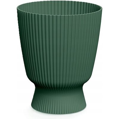 Prosperplast Pot De Fleurs Rond En Plastique Avec Couvercle Rainuré, Vert, 22 Cm, Milly - Publicité Prosperplast Pot De Fleurs Rond En Plastique Avec Couvercle Rainuré, Vert, 22 Cm, Milly - Publicité