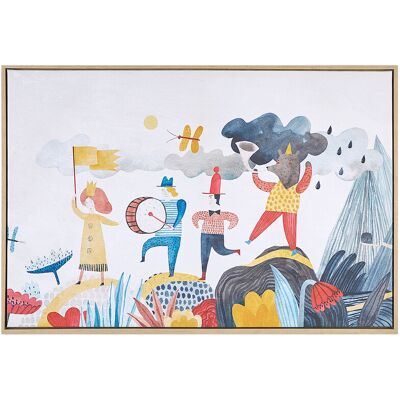 Impression artistique sur toile Beliani Cadre MDF 63 x 93 cm Personnages modernes Aventure - Art mural - Publicité Impression artistique sur toile Beliani Cadre MDF 63 x 93 cm Personnages modernes Aventure - Art mural - Publicité