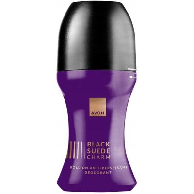 Avon Déodorant Anti-Transpirant Roll-On Black Suede Charm - Publicité Avon Déodorant Anti-Transpirant Roll-On Black Suede Charm - Publicité