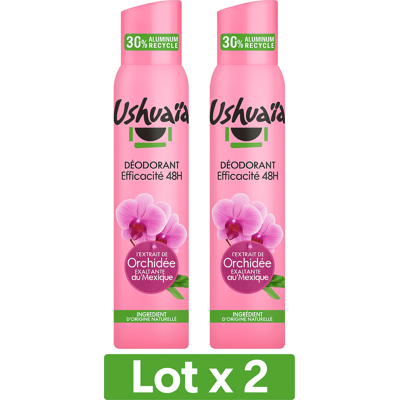 Lot 2 Déodorants Ushuaïa Grenade À L'Extrait D'Orchidée Du Mexique 2 X 200ml - Publicité Lot 2 Déodorants Ushuaïa Grenade À L'Extrait D'Orchidée Du Mexique 2 X 200ml - Publicité
