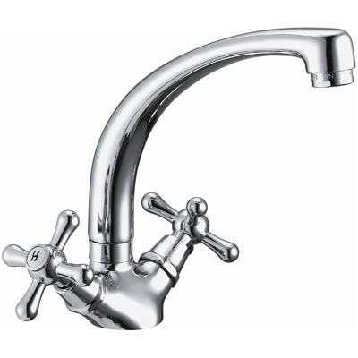 Schläfer Robinet De Cuisine Évier/évier Avec Bouton Antique, Haut J-Barrel Chrome - Publicité Schläfer Robinet De Cuisine Évier/évier Avec Bouton Antique, Haut J-Barrel Chrome - Publicité