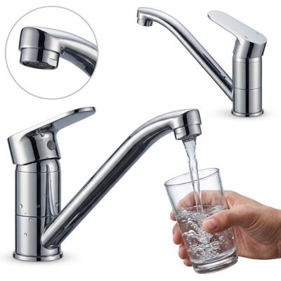 Kuchinox Robinet Sur Pied Pana, Chromé Poli, Bec Pivotant - Publicité Kuchinox Robinet Sur Pied Pana, Chromé Poli, Bec Pivotant - Publicité
