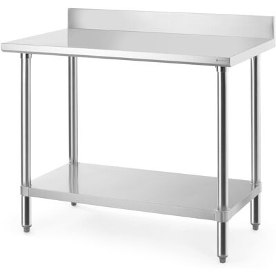 Hendi Table Murale Budget Line Avec Étagère Et Rebord Boulonné 100x60x95 Cm - Publicité Hendi Table Murale Budget Line Avec Étagère Et Rebord Boulonné 100x60x95 Cm - Publicité