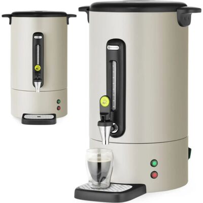 Hendi Cafetière Uniq 14 L 1750 W Avec Robinet Et Égouttoir - Gris Clair - Publicité Hendi Cafetière Uniq 14 L 1750 W Avec Robinet Et Égouttoir - Gris Clair - Publicité