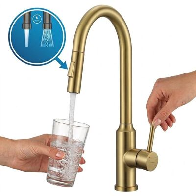 Kuchinox Robinet D'Évier Sur Pied Amor Avec Bec Extractible Et 2 Jets - Publicité Kuchinox Robinet D'Évier Sur Pied Amor Avec Bec Extractible Et 2 Jets - Publicité