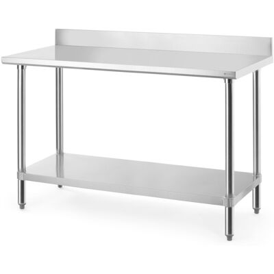 Hendi Table Murale Budget Line Avec Étagère Et Rebord Boulonné 140x60x95 Cm - Publicité Hendi Table Murale Budget Line Avec Étagère Et Rebord Boulonné 140x60x95 Cm - Publicité