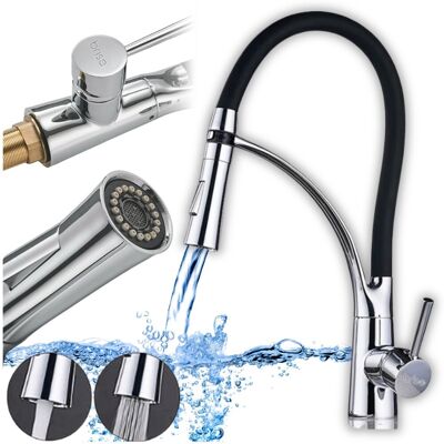 Sans Marque Ensemble Robinet De Cuisine Avec Bec Flexible Pour Évier Et Aérateur Mobile - Publicité Sans Marque Ensemble Robinet De Cuisine Avec Bec Flexible Pour Évier Et Aérateur Mobile - Publicité