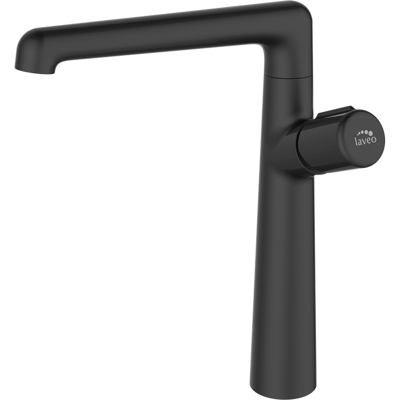 Robinet D'Évier Sur Pied Pretto Black Laveo Avec Bec En L - Publicité Robinet D'Évier Sur Pied Pretto Black Laveo Avec Bec En L - Publicité