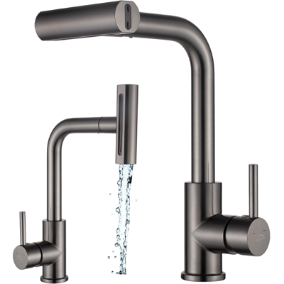 Laveo Robinet D'Évier Sur Pied Rotaro Avec Bec Multifonctionnel Extractible - Publicité Laveo Robinet D'Évier Sur Pied Rotaro Avec Bec Multifonctionnel Extractible - Publicité