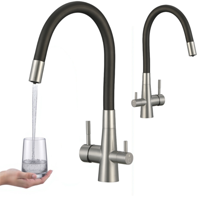 Laveo Robinet D'Évier Avec Bec Flexible Pour Filtre À Eau Riveco - Publicité Laveo Robinet D'Évier Avec Bec Flexible Pour Filtre À Eau Riveco - Publicité