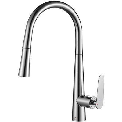 Laveo Robinet De Cuisine Sur Pied Chromé Nalda Avec Bec Extractible - Publicité Laveo Robinet De Cuisine Sur Pied Chromé Nalda Avec Bec Extractible - Publicité