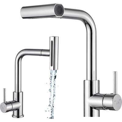 Laveo Robinet D'Évier Sur Pied Rotaro Avec Bec Multifonctionnel Extractible - Publicité Laveo Robinet D'Évier Sur Pied Rotaro Avec Bec Multifonctionnel Extractible - Publicité
