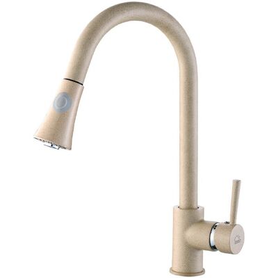 Laveo Robinet D'Évier Sur Pied Avec Bec Extractible Daru - Publicité Laveo Robinet D'Évier Sur Pied Avec Bec Extractible Daru - Publicité