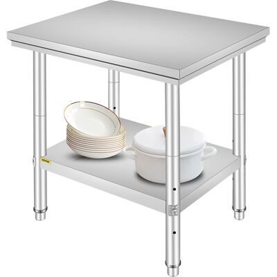 Vevor Table De Travail Inox 76x60x80cm Alimentaire Restaurant Cafétéria High Grade - Publicité Vevor Table De Travail Inox 76x60x80cm Alimentaire Restaurant Cafétéria High Grade - Publicité
