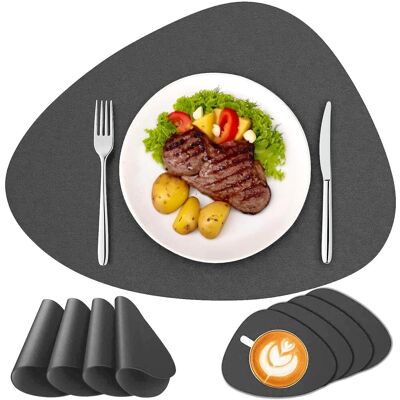 Sans Marque Ensemble De Sets De Table Trival Grey - Publicité Sans Marque Ensemble De Sets De Table Trival Grey - Publicité