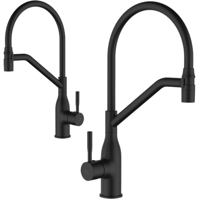 Laveo Robinet De Cuisine, Robinet Pour Évier Sur Pied, Noir - Publicité Laveo Robinet De Cuisine, Robinet Pour Évier Sur Pied, Noir - Publicité