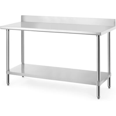 Hendi Table Murale Budget Line Avec Étagère Et Bord Boulonné 160x60x95 Cm - Publicité Hendi Table Murale Budget Line Avec Étagère Et Bord Boulonné 160x60x95 Cm - Publicité