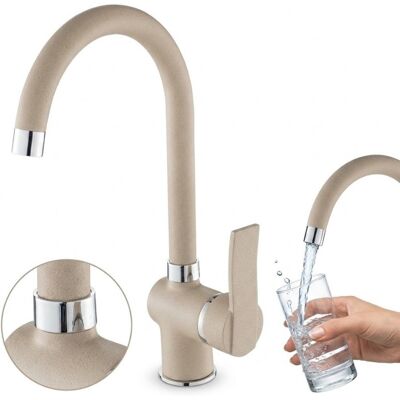 Kuchinox Robinet De Cuisine Sur Pied Madera Beige Avec Bec Pivotant - Publicité Kuchinox Robinet De Cuisine Sur Pied Madera Beige Avec Bec Pivotant - Publicité