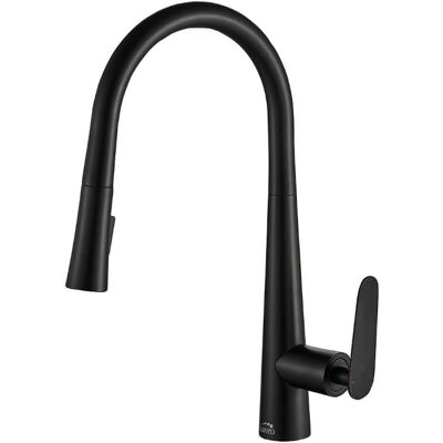 Laveo Robinet D'Évier De Cuisine Nalda Noir Avec Bec Extractible - Publicité Laveo Robinet D'Évier De Cuisine Nalda Noir Avec Bec Extractible - Publicité