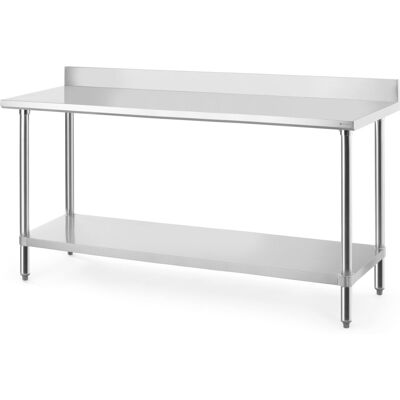 Hendi Table Murale Budget Line Avec Étagère Et Bord Boulonné 180x60x95 Cm - Publicité Hendi Table Murale Budget Line Avec Étagère Et Bord Boulonné 180x60x95 Cm - Publicité