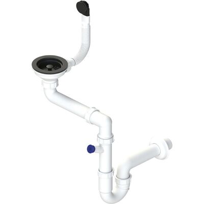 Laveo Siphon Pour Évier De Cuisine À Cuve Unique Sans Bouchon - Publicité Laveo Siphon Pour Évier De Cuisine À Cuve Unique Sans Bouchon - Publicité