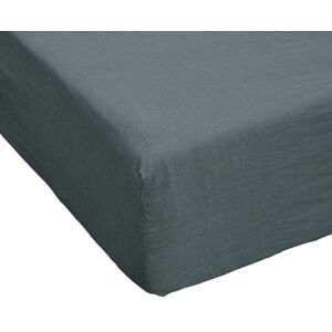Housse De Reve - Drap Housse Lin Ardoise 160x200 - Drap Housse - Publicité Housse De Reve - Drap Housse Lin Ardoise 160x200 - Drap Housse - Publicité