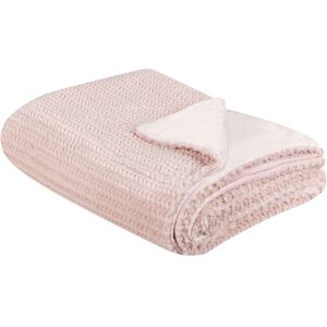 Couverture en polyester rose Beliani - 150x200cm - Accessoire chaleureux - Publicité Couverture en polyester rose Beliani - 150x200cm - Accessoire chaleureux - Publicité