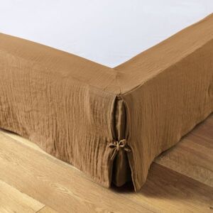 Housse De Rêve - Cache sommier 180x200 - Camel - 100% gaze de coton - Bed base cover - Publicité Housse De Rêve - Cache sommier 180x200 - Camel - 100% gaze de coton - Bed base cover - Publicité