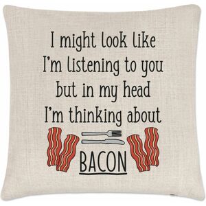 Gift Base I Pourrait Look Comme I'M Écoute Pour Vous Bacon Coussin Housse Oreiller Fou - Publicité Gift Base I Pourrait Look Comme I'M Écoute Pour Vous Bacon Coussin Housse Oreiller Fou - Publicité