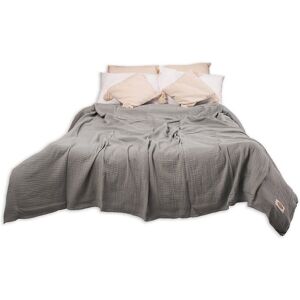 Matex Couvre-Lit Décoratif En Mousseline 240x210 Cm Gris - Publicité Matex Couvre-Lit Décoratif En Mousseline 240x210 Cm Gris - Publicité