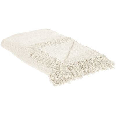 Beliani Couette en coton blanc 220 x 240 cm avec franges - Couette - Publicité Beliani Couette en coton blanc 220 x 240 cm avec franges - Couette - Publicité