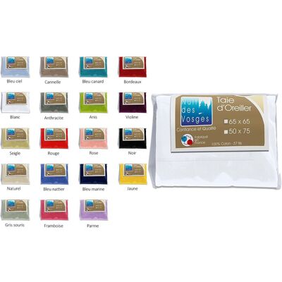 Taie d'oreiller Cotoval Grand Teint 50x75cm - Publicité Taie d'oreiller Cotoval Grand Teint 50x75cm - Publicité